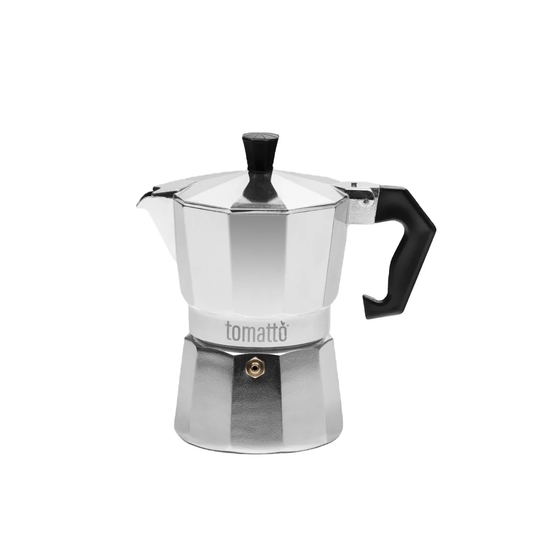 Handle Moka Coffee Maker 2 Cups for Make The Real Italian Espresso Kitchen Tools Accessories Ergonomic Plastic Aluminum CLASSIC