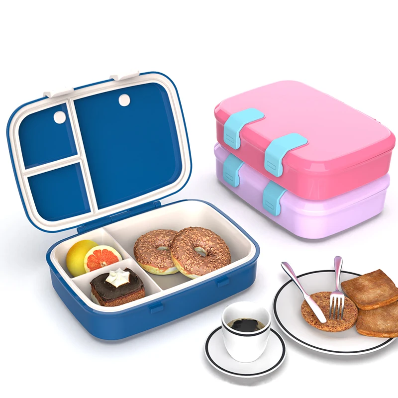 AOHEA Bento Box Containers with 3 Compartments  Lunch Box Lunch Box for Kids Designer Sealed new kid bpa free compartments