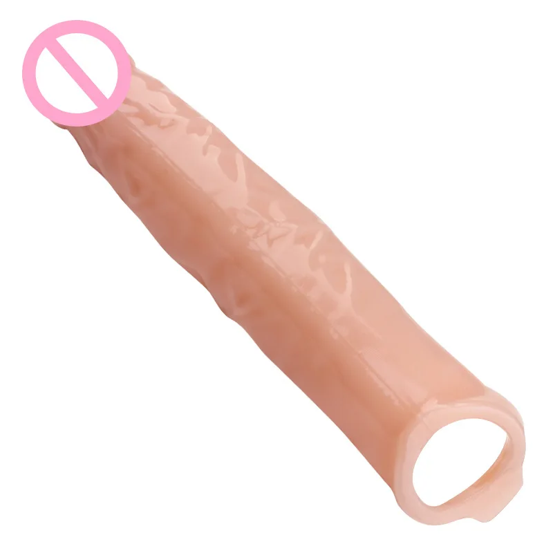 28cm Penis Sleeve Cock Ring Male Delay Ejaculation Sex Toys For Men Scrotal Binding Silicone Cock ring chastity toy