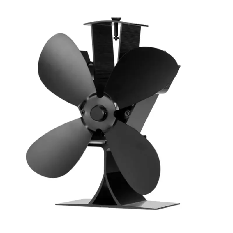 Домашний бесшумный вентилятор для плиты с 4 лопастями, нагревательный Электрический вентилятор для камина