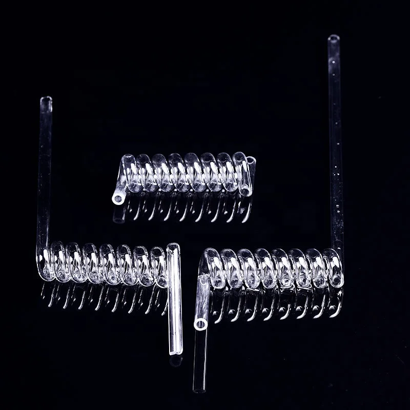 High quality transtparent quartz spiral glass tube for heating elements