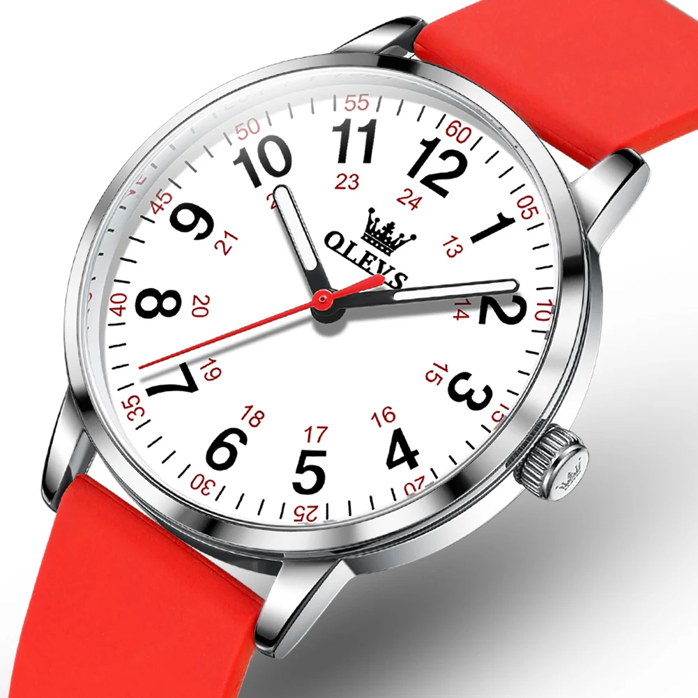 OLEVS 9953 Wholesale Nurse Watch Dial 38mm Silicone Doctor Pocket Silicone Women Arabic Numeral Watches