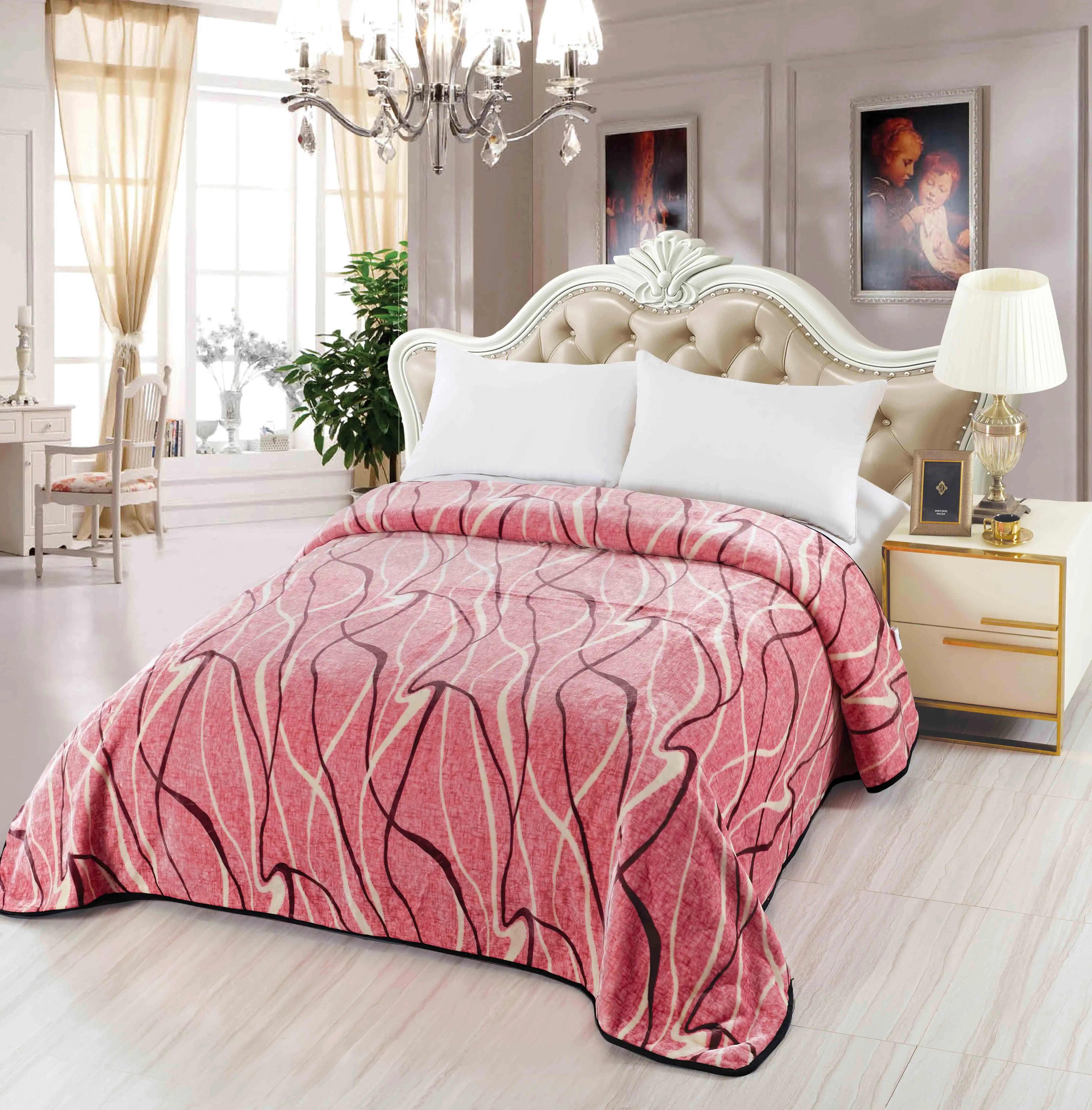 Приятное качественное плюшевое Норковое одеяло, супермягкое Флисовое одеяло из 100% полиэстера