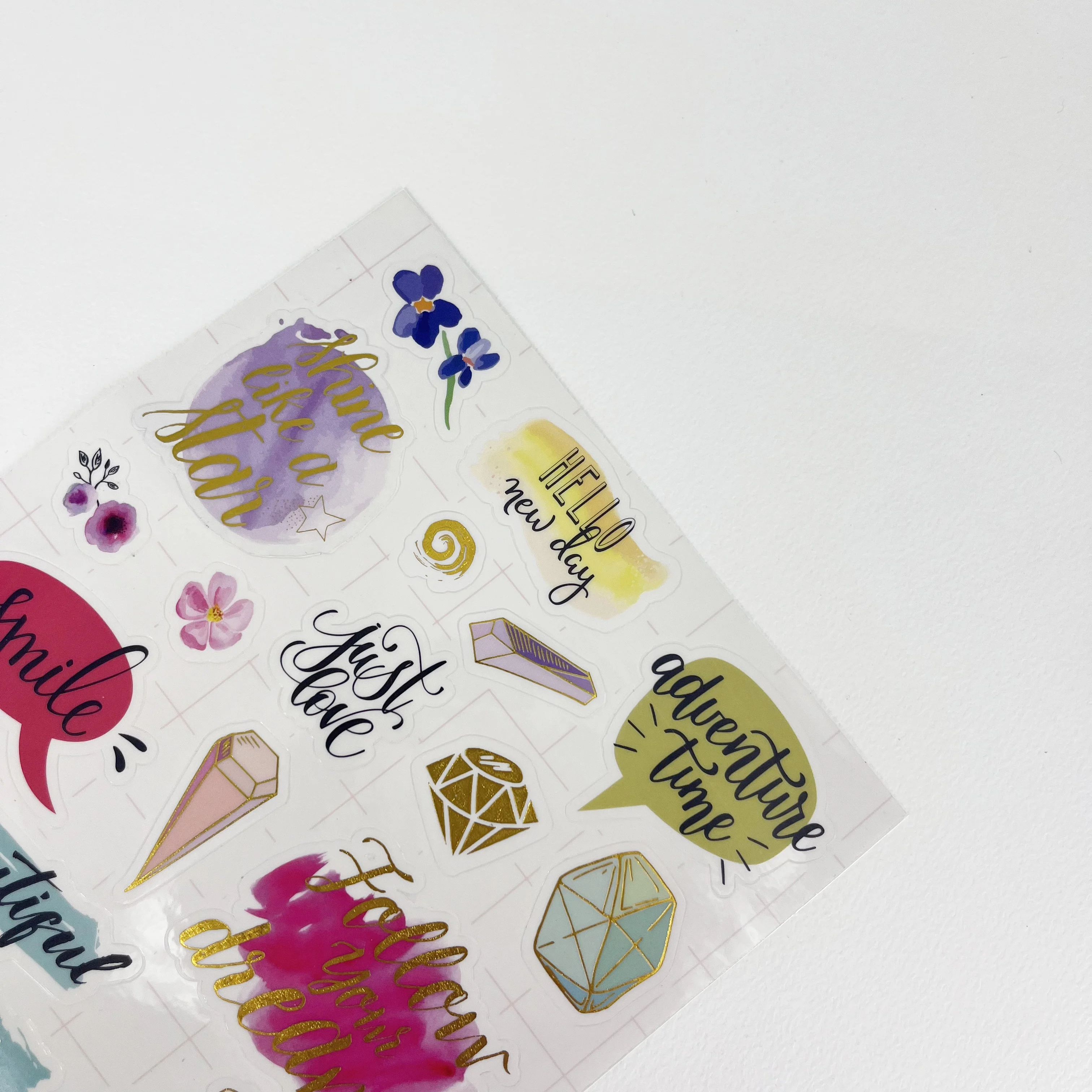 Custom DIY PVC Stickers Encouraging Signs PVC Sticker for Children Diary Decoration