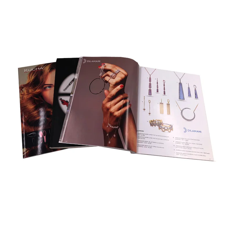 Custom printing brochures profession manufacturer daily magazine cheap fast delivery catalogue book