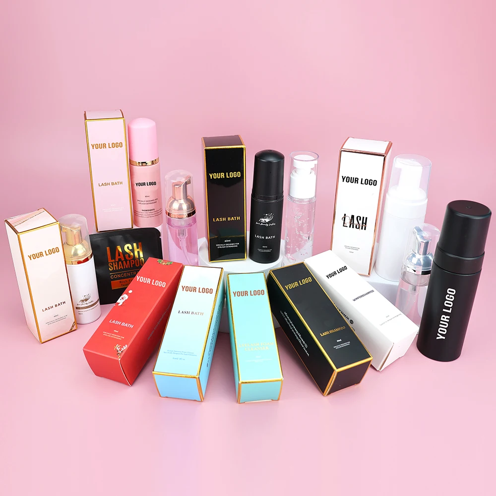 Daily Use Oil Free Lash Shampoo Eyelash Cleaner Wholesale Eyelash Cleanser Lash Foam Cleanser With Private Label