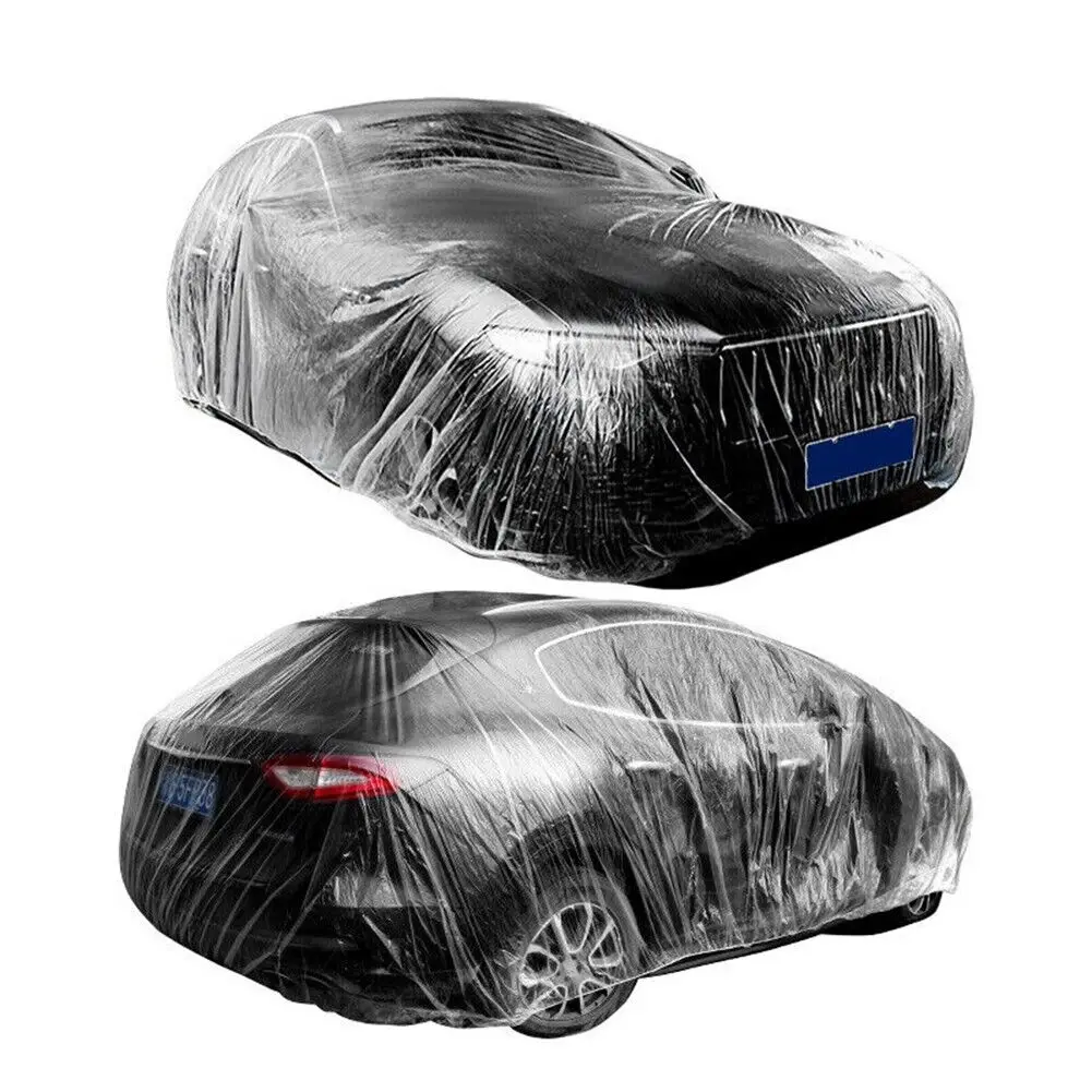Universal Car Cover/Dustproof Waterproof/Plastic PE Rainproof Protect Disposable