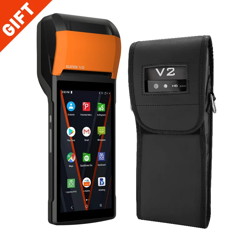 SUNMI V2 Android POS with Case E-boleta EPOS Bill Point of Sale All in One POS System Terminal Cash Handheld Android POS Machine