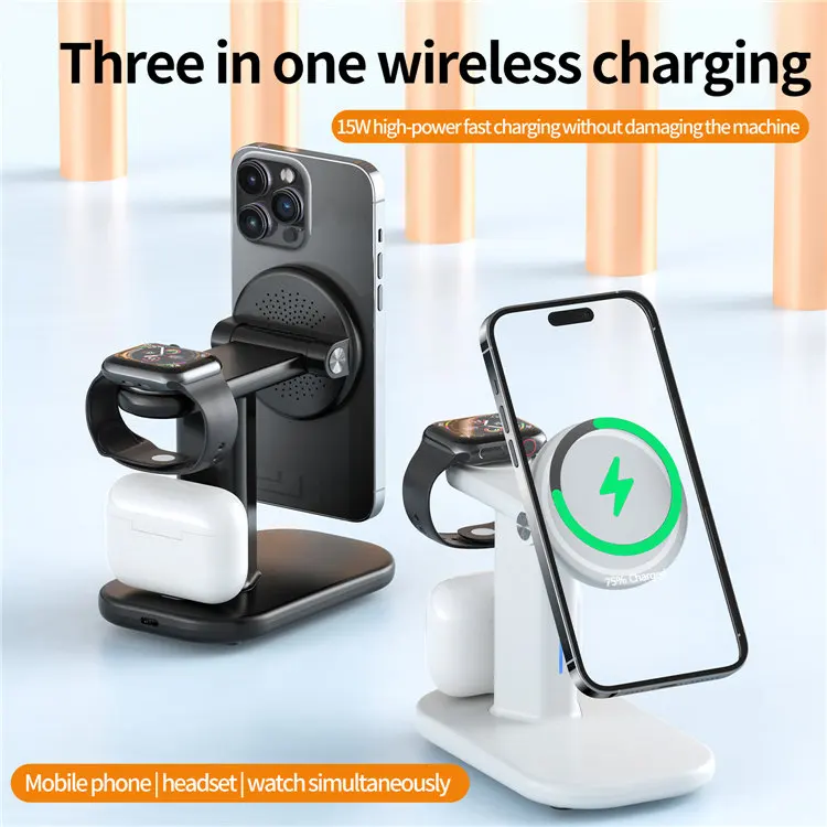 2023 New Design Product Mobile Phone Charger Station Dock Qi Fast Smart Charging Multi Wireless For iPhone 14 13 12 11 Pro Max