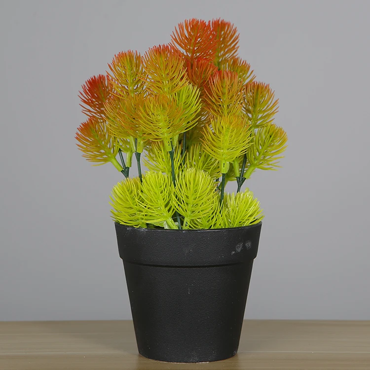 High-quality Bonsai Tree Colorful Pine Flower Plants Artificial Pine Plants for Table Decoration