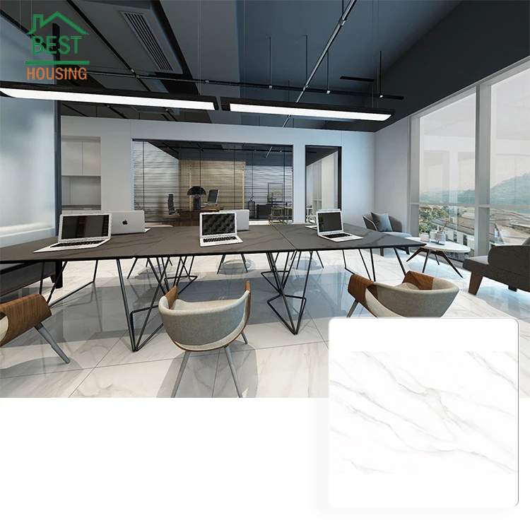 New 400x800 cream porcelain tile double loading glazed porcelain floor tiles