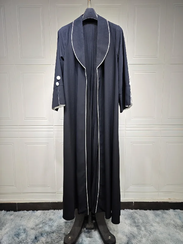 Manufacturer dubai new fashion 2024 islamic front open abaya kimono arabic style dubai muslim abaya maxi dress ladies muslim
