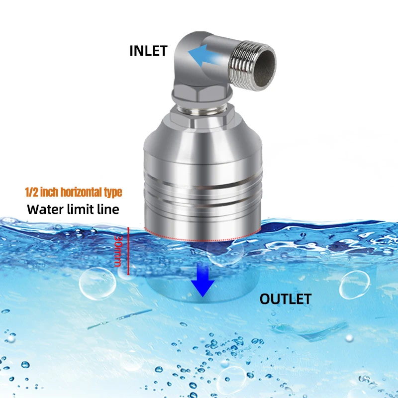 Hot sale 304 stainless steel shut-off valve horizontal vertical 1/2 3/4 1 inch  valves for water tank water tower