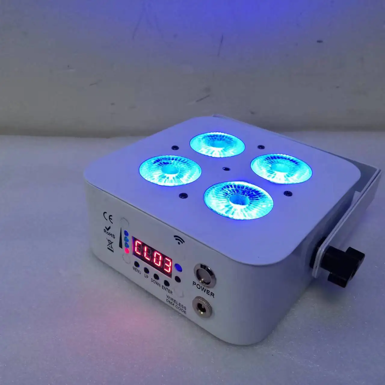 Wireless 4x18w LED DMX512 up Lights Battery Powered Projection Stage Lighting for Wedding Parties and Clubs