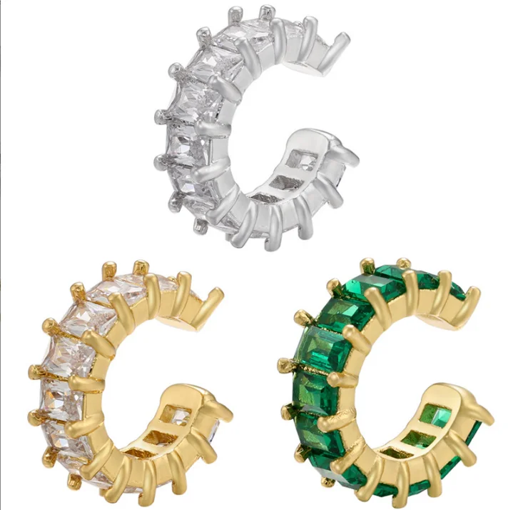 wholesale newest fashion women pearl hoop ear cuff C shape ear clip ear cuff pearl earrings