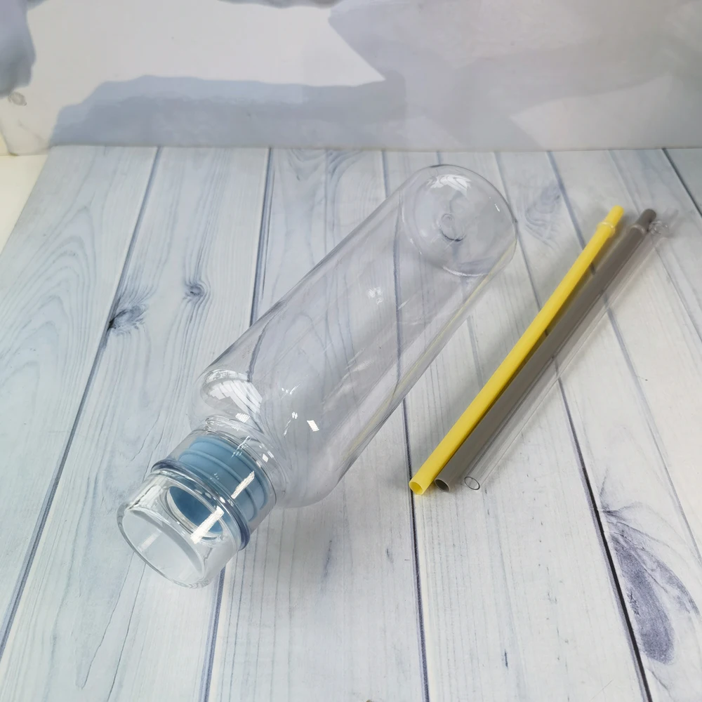 Лидер продаж прозрачная пластиковая бутылка для воды Спортивная без BPA герметичная с молоком и фруктами