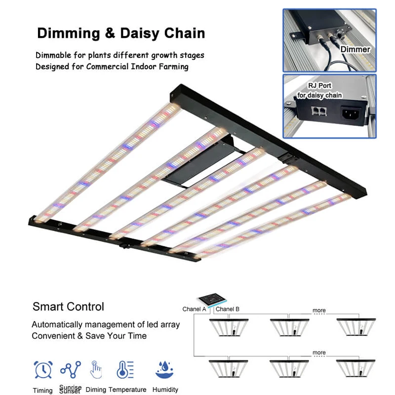 Dimmable Vertical Farm Greenhouse 640W Led Grow Light Ppfd Indoor Hydroponics Bar Strip Plant Growth Lamp Full Spectrum