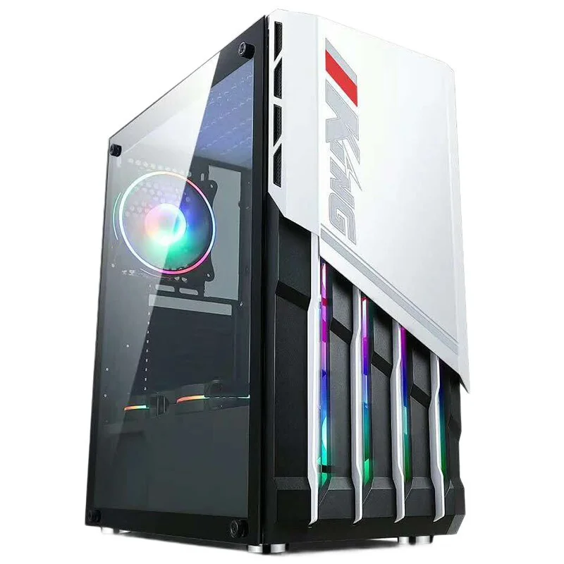 Полный башня стеклянные панели блок питания ATX M-ATX мини-itx водяное охлаждение башни чехол