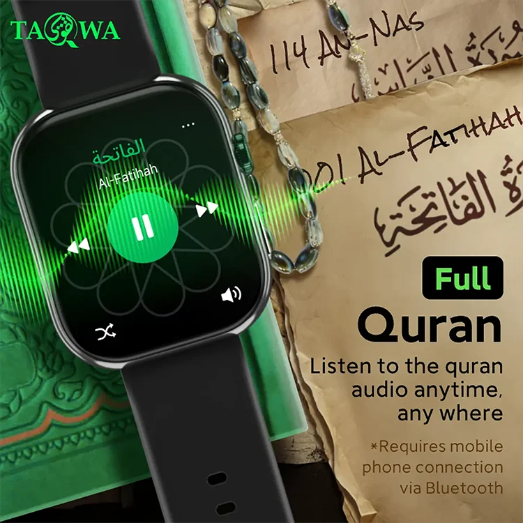 Hot sale Multifunctional Quran smart watch smartwatch Muslims religious multilingual smartwatch