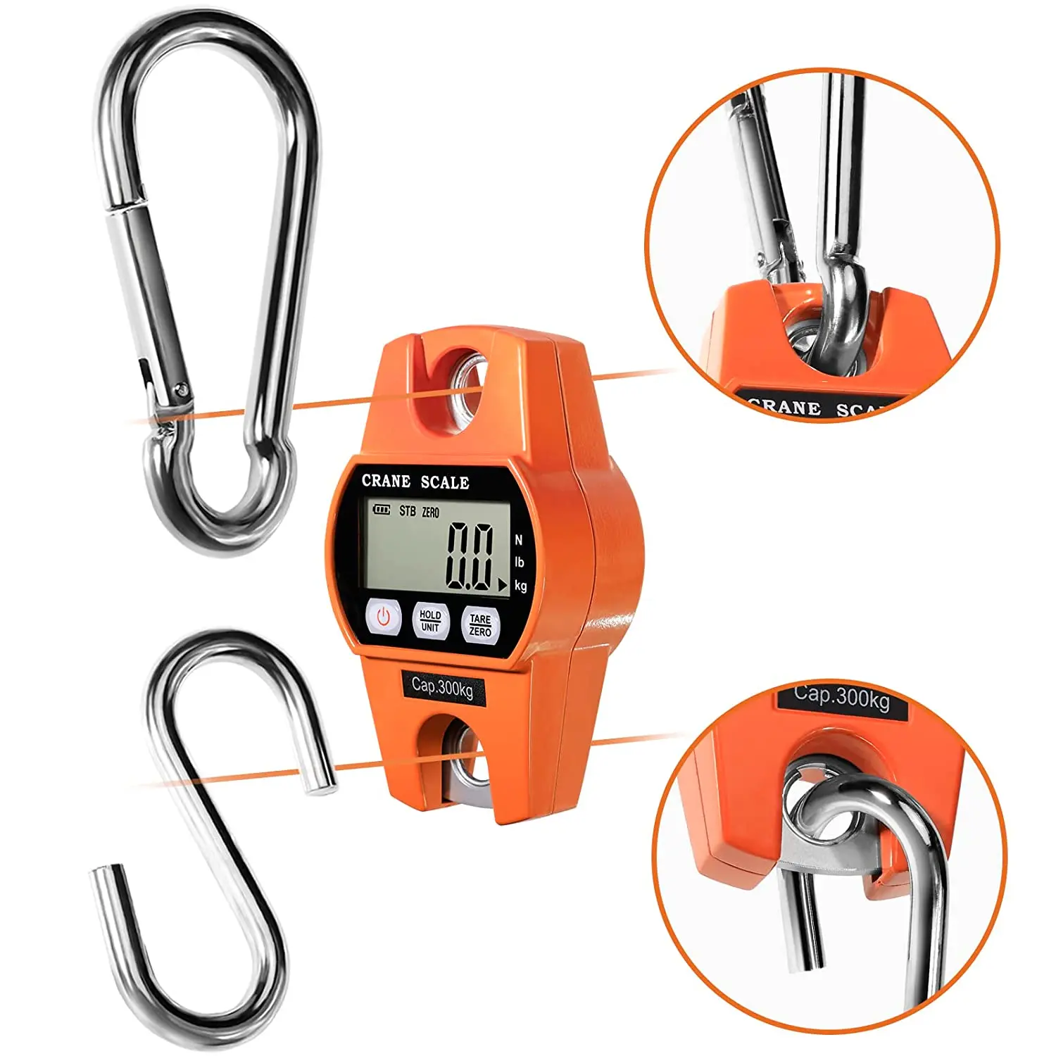 High Quality 300KG Mini Digital Crane Scale Luggage Fishing Balance Pocket Weight Scale Hook hanging Crane Electronic scales