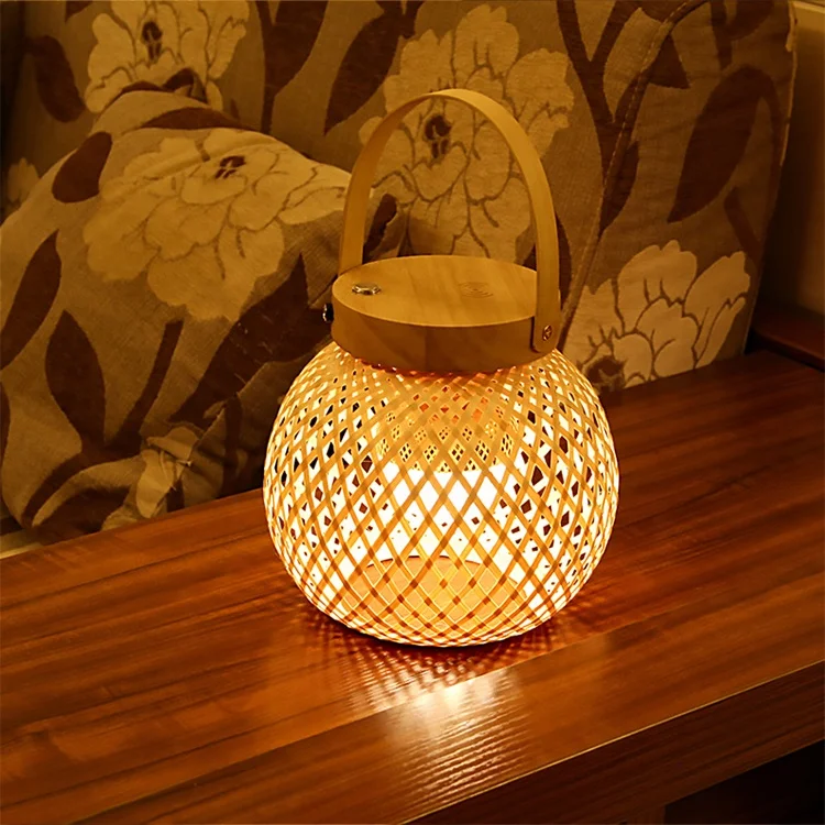 Table Lamp Decoration Vintage,Bamboo Table Lamp,Country Style Table Light