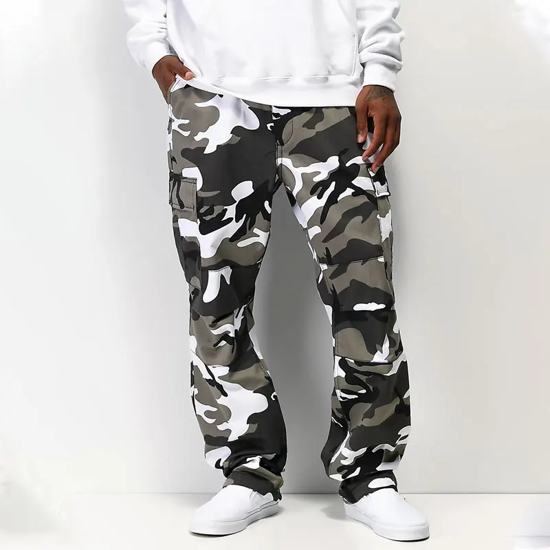Оптовая продажа мужские камуфляжные спортивные брюки с принтом повседневные стильные брюки-карго для мужчин