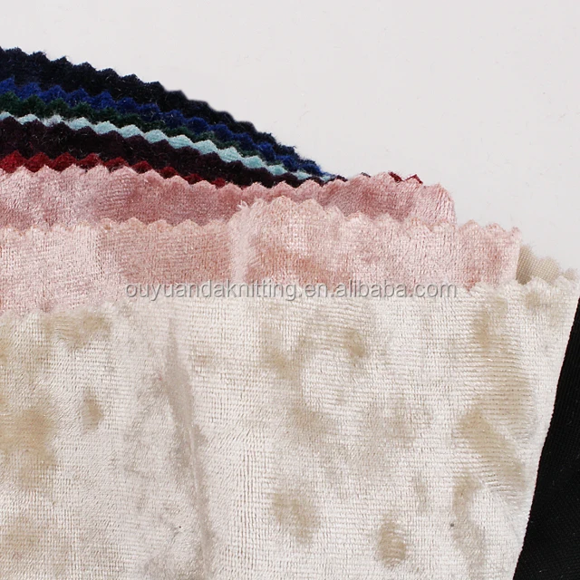 Warp Knitted Ice Stretch Velvet Polyester Spandex Crushed Velvet Fabric for Clothing/Dress/Garment