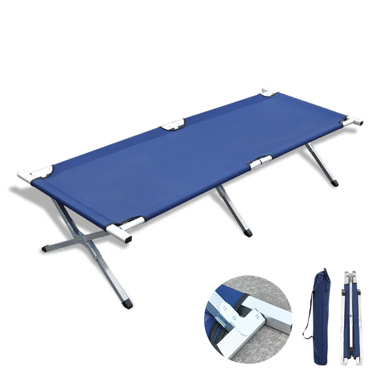Lightweight Portable Single Extra Camping Beach Guest Small Cot Metal Mattress Inside Folding Bed