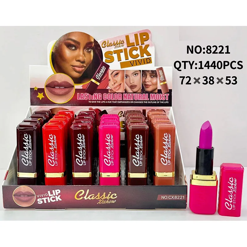 Wholesale Private Label Long Lasting Vegan Lipstick Waterproof Press Stick for Lips Custom Brand Lipstick