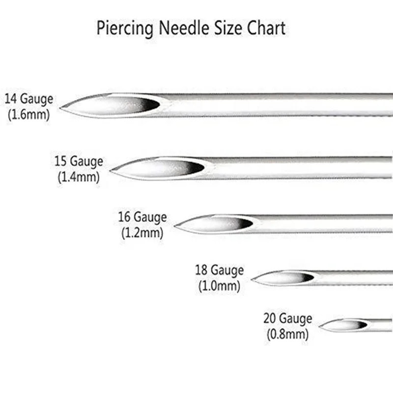 Beauty Salon Equipment Piercings Wholesale Lip Ear Nipple Nose Tool Disposable Sterilized Body Tattoo Piercing Needles