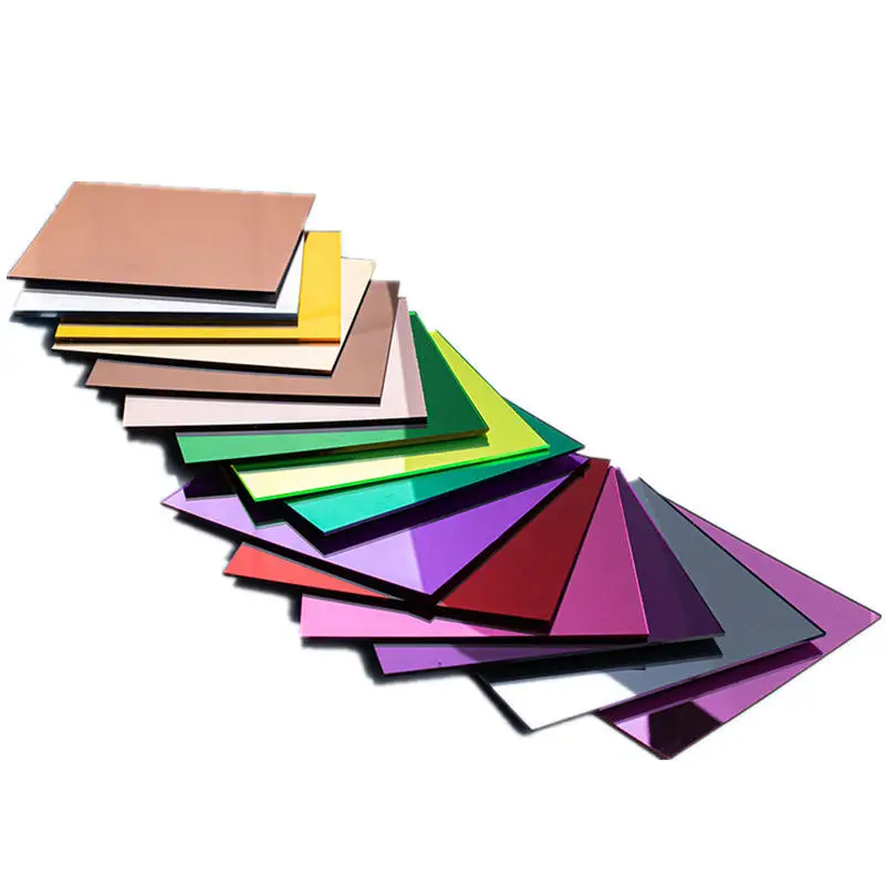 1-20mm 4x8ft rose gold acrylic mirror sheet cheap plastic mirror sheet 4x8