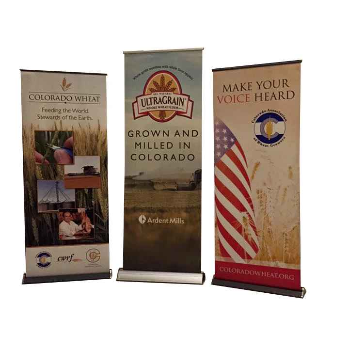 Customizable Digital Printing PVC Plastic Roll-Up Banner Stand for Advertising Various Models Including Card Box Magnetic Card