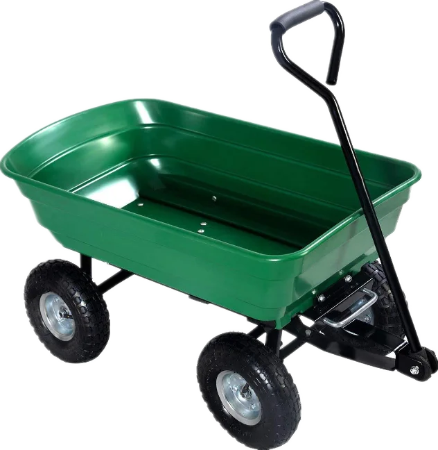 Tangshan sourse factory wholesale heavy duty Wheel Barrow Platform Hand truck Hand Trolley Tool Cart Rubber Wheel Caster