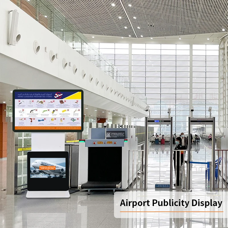 interact rotate screen digit signag player floor stand kiosk digital signage and displays