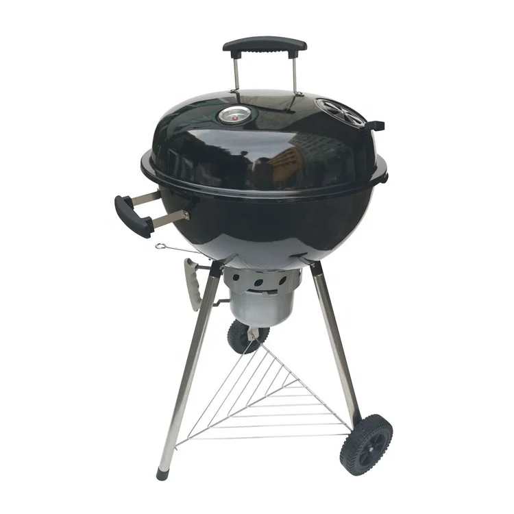 
China Wholesale Portable Round BBQ Grills Outdoor With Temperature Indicator 