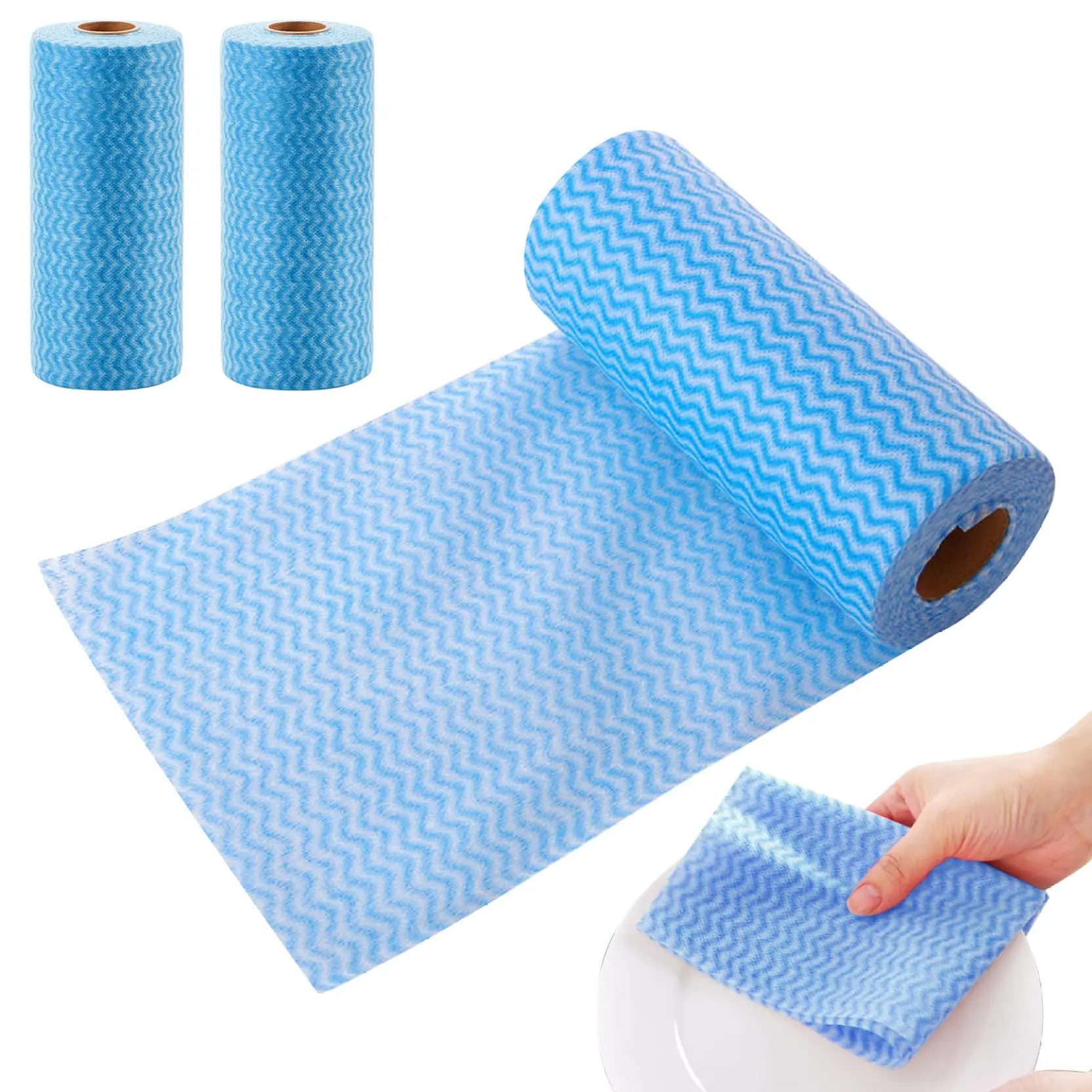 Multipurpose Heavy Duty  Kitchen Paper Roll Disposable Non-woven Cleaning Cloth Dish Kitchen Cloth Dish Towels