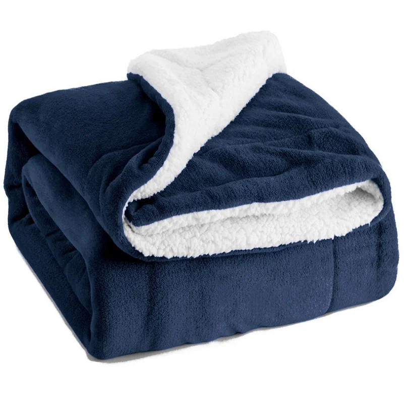 Plush Sherpa Fleece Blanket Twin Thick Warm Blanket for Winter