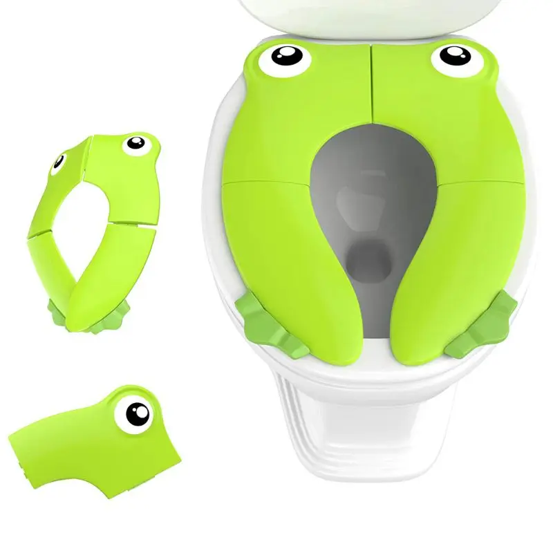 Foldable Potty Toilet Training Seat Portable Travel Toddler Toilet Seat with Carry Bag Prevent Germs Spread