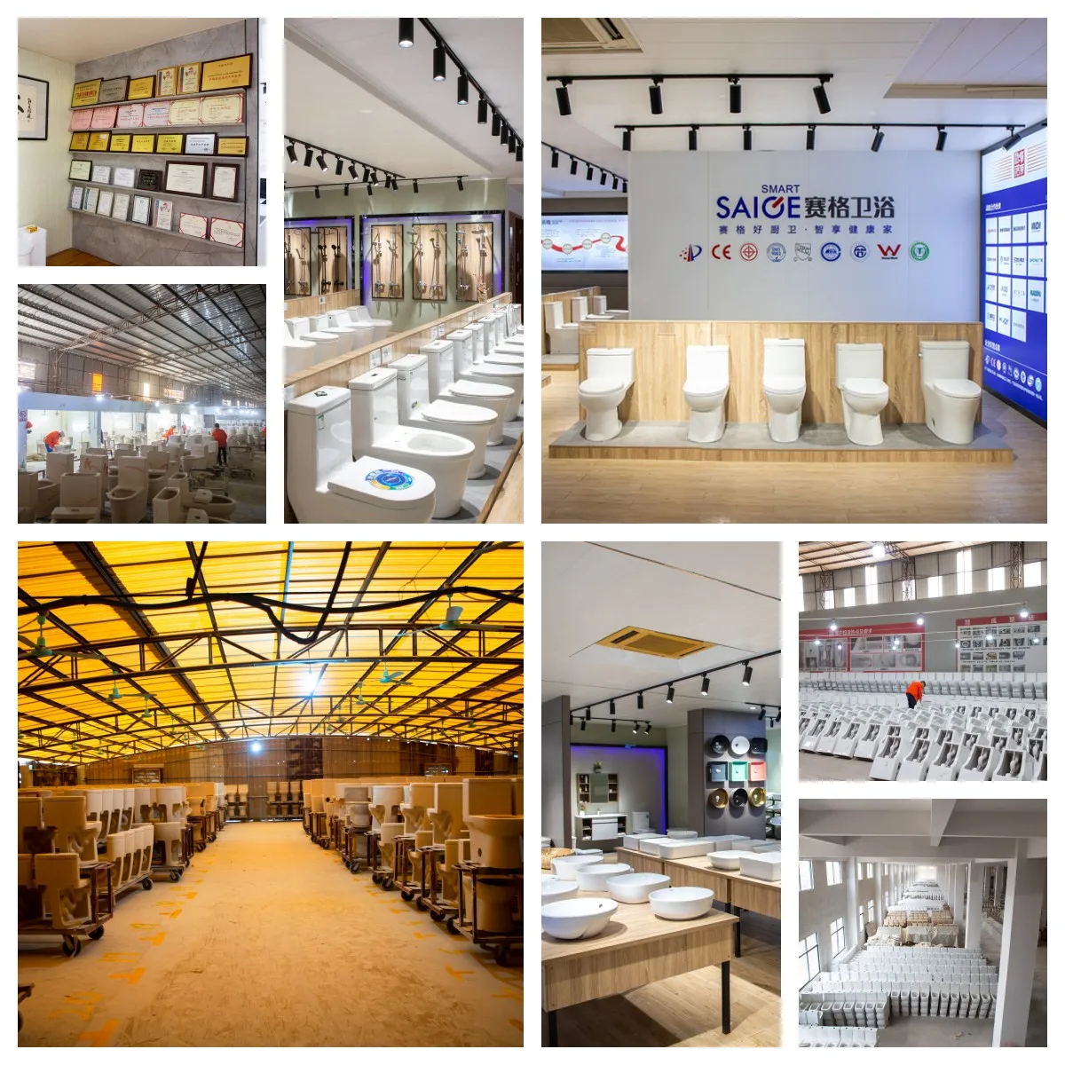 Low Price USA Standard Cupc Sanitary Ware Product Floor Mounted Inodoro Bathroom One Piece Toilet with Pedestal Basin Toilet Set