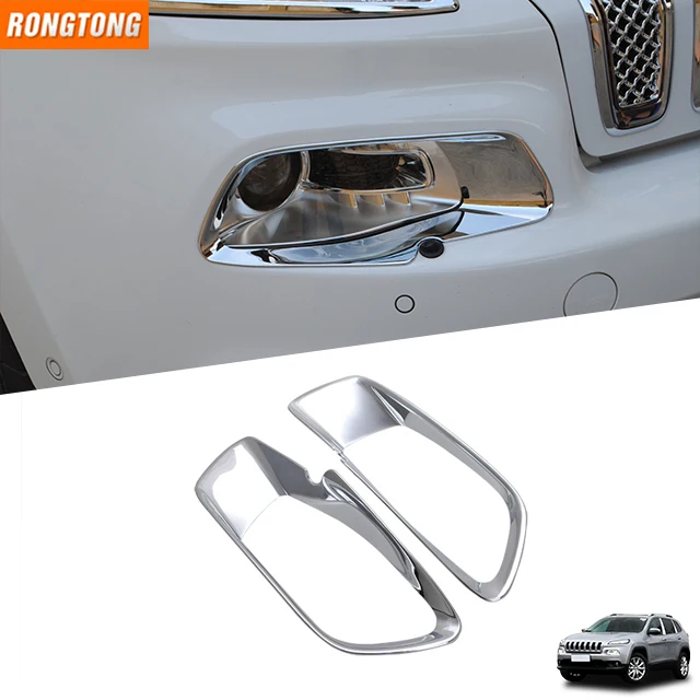 Factory Outlet 2022 Exterior Accessories Car Headlight Protection Decorative Ring  For Cherokee  2014-2019
