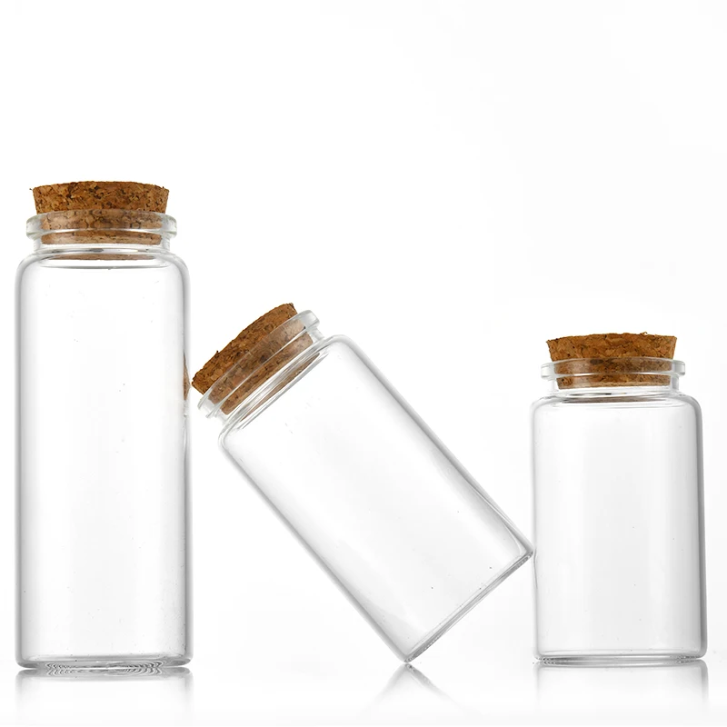 Clear Customized Printing Logo Glass Vial Test Tube Glass Bottle Jar Glass Tubes with Cork