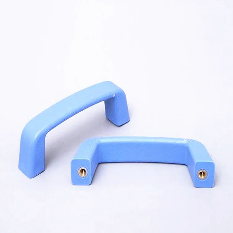 Blue color PP plastic pull handles for lab cabinet thread size M4 M6