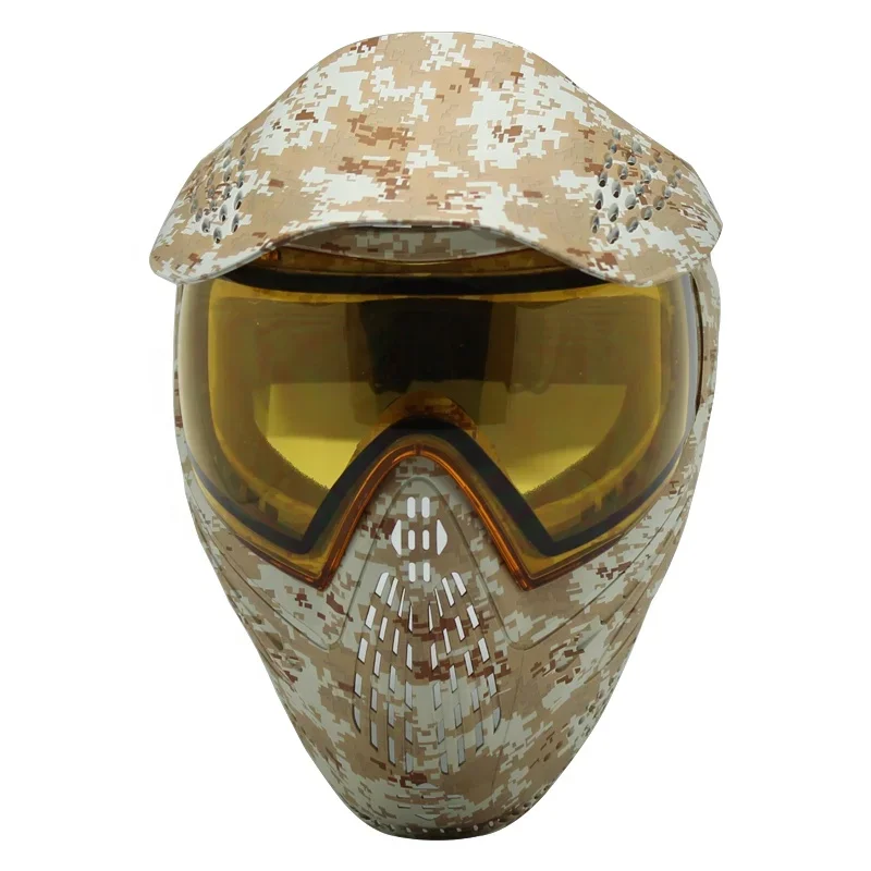 Paintball Equipment Paintball Face Mask with Double lens Anti Fog Paintball Lenses with Visor full Face Gear Archery Tag Helmet