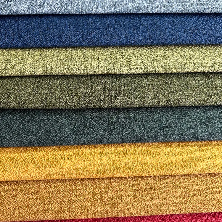 Free Sample Home Textile Fabric Heavy Weight 100Polyester Linen Upholstery Fabric Sofa