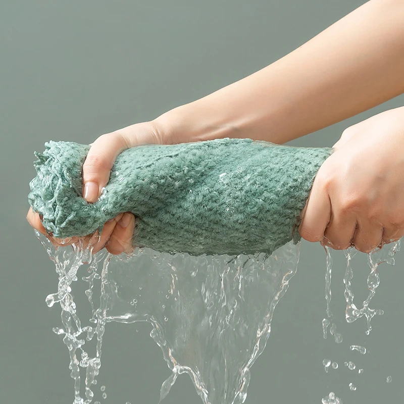 Household microfiber cleaning cloth bamboo fiber kitchen dish cleaning cloth