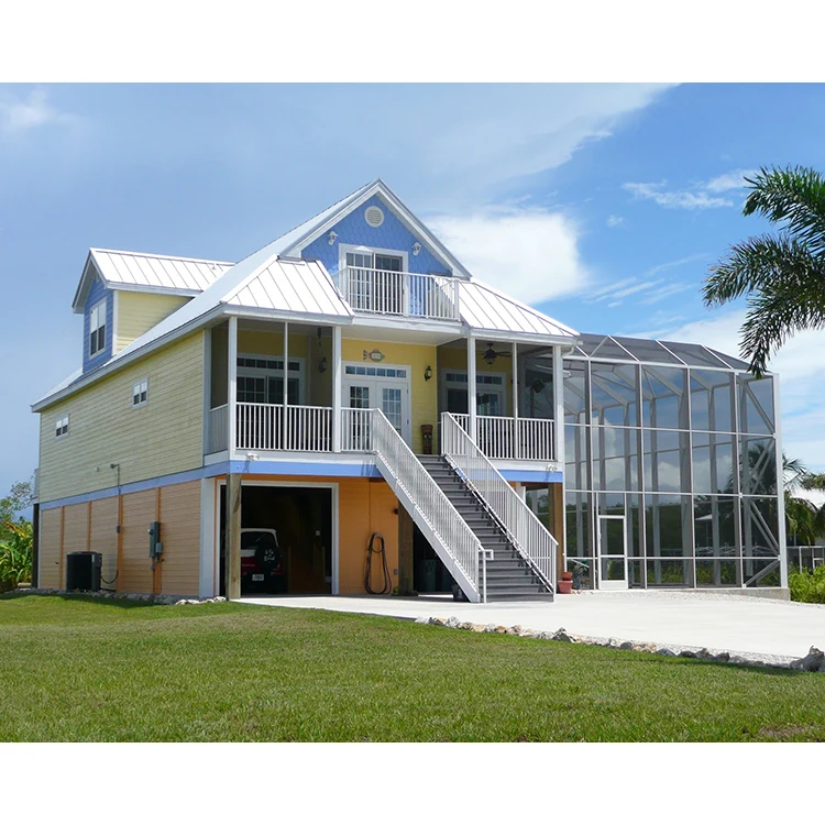 Prefabricated light steel structure frame home sandwich panel luxury villa house