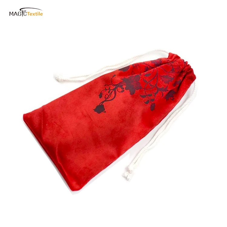 Heat transfer printed microfiber glasses sunglasses bag pouch custom logo for packing