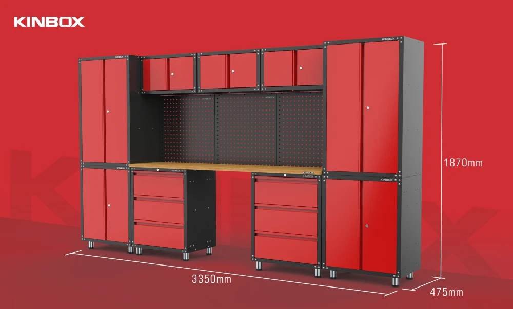 13 Pieces garage furniture storage cabinet with Magnetic Latches for Home Use