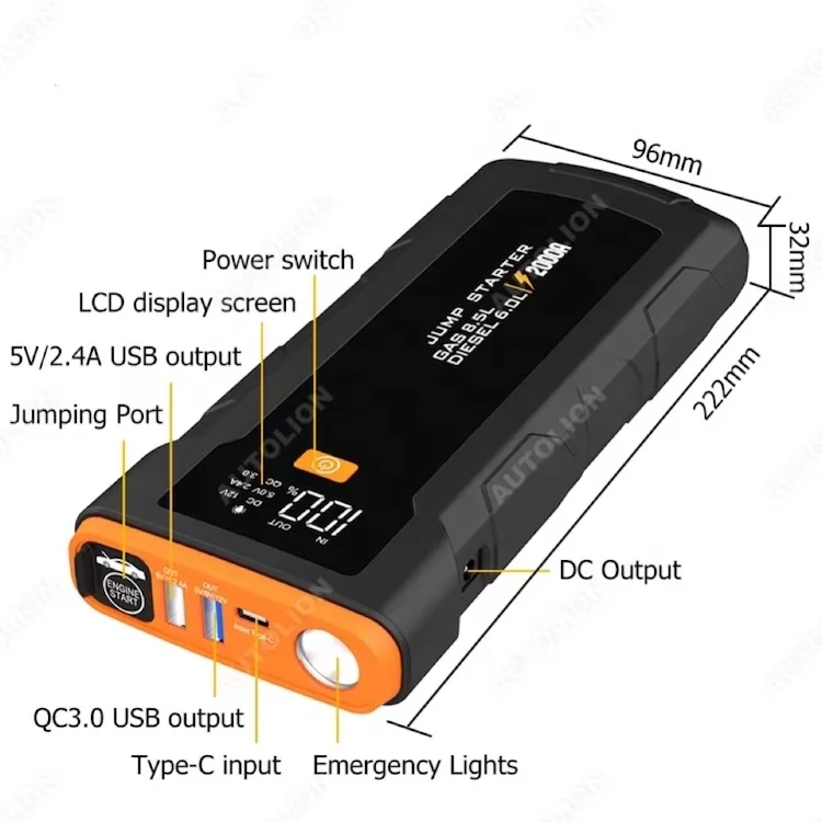 24,000mah G00l00 4000a Peak Supersafe Car Jump Starter (all 12v Vehicles)