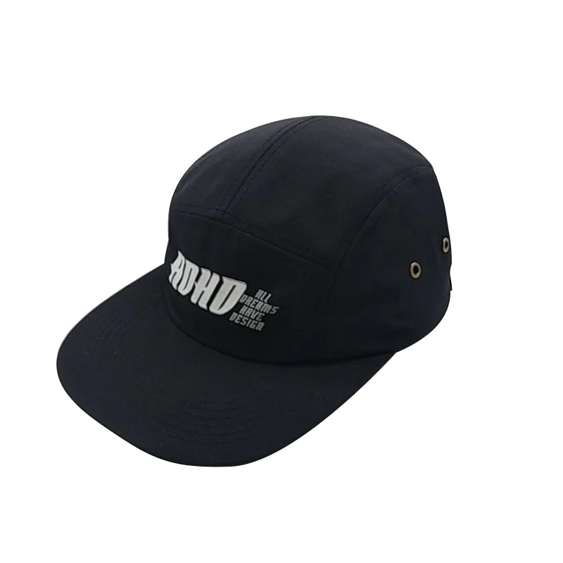 New Design Custom Logo Nylon Caps And Hats, Printing Logo 5 Panel Hats Wholesale